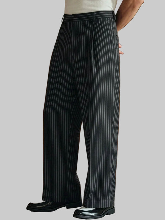 Black Pinstriped