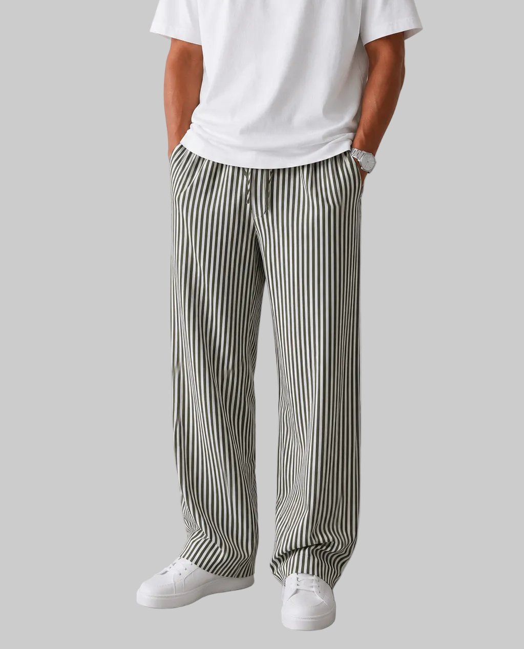 Monaco Striped (Olive green)
