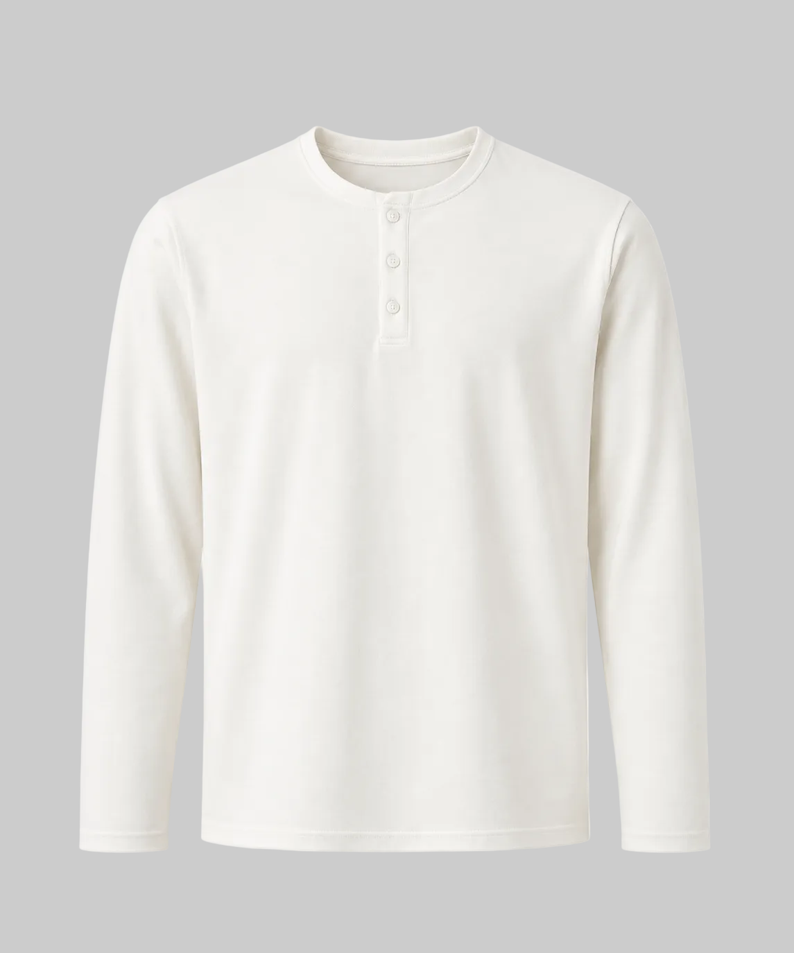 ESSAINT Henley Shirt in off-white