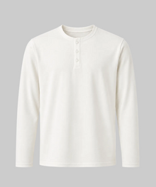 ESSAINT Henley Shirt in off-white