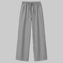 Essaint Milano black-and-white striped pants, front product view, 2508 by 2508 pixels