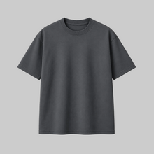 Essaint oversized T-shirt in dark grey, front product view, 2508 by 2508 pixels