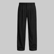 Essaint Pinstriped Black pants, front view