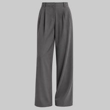 Essaint women's charcoal gray tailored trousers, front view, 2508 by 2508 pixels