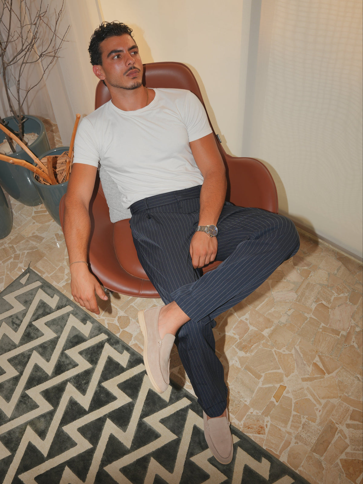 Pinstriped Navy